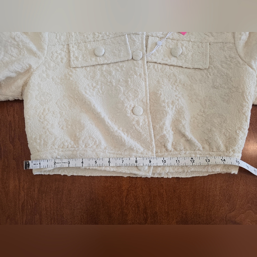 NEW Amanda Uprichard - Off-white Bello Jacket in Muslin | Size Medium - Picture 14 of 16